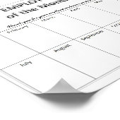 Bearbeitbare Sternexplosion Mitarbeiter des Monats Poster (Ecke)