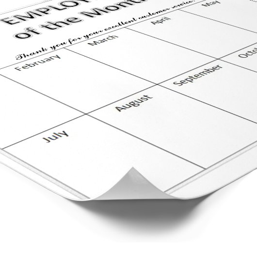 Bearbeitbare Sternexplosion Mitarbeiter des Monats Poster (Ecke)