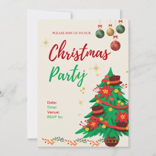 Bearbeitbare süße illustrative Weihnachten (Vorderseite)