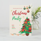 Bearbeitbare Süße Illustrative Weihnachten (Stehend Vorderseite)