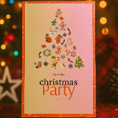 Bearbeitbare süße moderne Weihnachtsfeier-Einladun Feiertagskarte