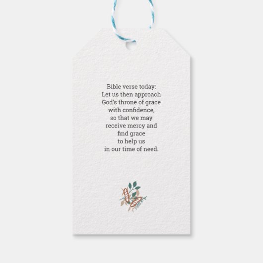 Bearbeitbare Text Brot Anführungszeichen Geschenke Geschenkanhänger (Rückseite)