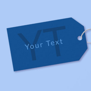Bearbeitbare Textvorlage für monogrammierten Namen Geschenkanhänger