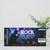 Bearbeitbare Ticket-Einladung | Konzert, Veranstal (Stehend Vorderseite)