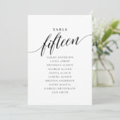 Bearbeitbare Tischnummer 15 Sitze Kartenkarte (Stehend Vorderseite)