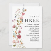 Bearbeitbare Tischnummer Drei Sitzreihen (Vorderseite)