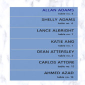 Bearbeitbare Tischnummer und Name-Platzkarten