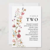 Bearbeitbare Tischnummer Zwei Sitzreihen (Vorderseite)