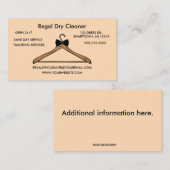 Bearbeitbare Trockenreinigung Visitenkarte (Vorne/Hinten)
