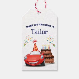 Bearbeitbare und druckbare Design-Cars Geschenkanhänger