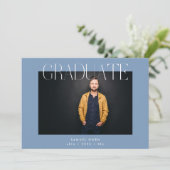 Bearbeitbare Uni Graduate Multi Foto Abschluss Ankündigung (Stehend Vorderseite)