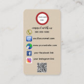 Bearbeitbare Verbindung mit uns Visitenkarte (Vorderseite)