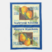 Bearbeitbare Vintage-Fruchtkisten-Kunst mit Birnen Geschirrtuch (Vertikal)