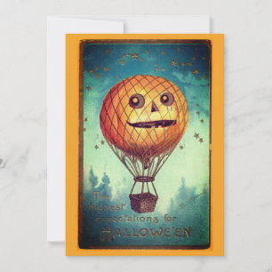 Bearbeitbare Vintage-Halloween-lustige Illustratio Feiertagskarte