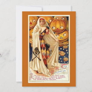 Bearbeitbare Vintage-Halloweenkarte mit Humor Feiertagskarte