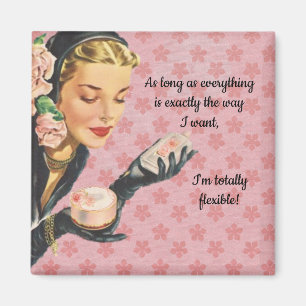 Bearbeitbare Vintage sarkastische Dame Magnet