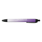 (Bearbeitbare) violette Ombre-Farbe & Ihr Text Kugelschreiber (Unterseite)