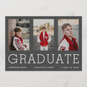 Bearbeitbare Vorlage Drei High School Graduate (Vorderseite)