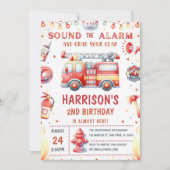 Bearbeitbare Vorlage für die Einladung von Feuerwe (Vorderseite)