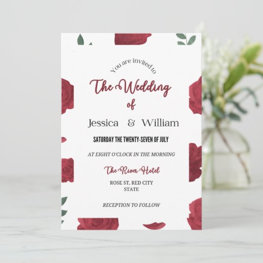 Bearbeitbare Vorlage für die Hochzeitsstiftung von (Stehend Vorderseite)