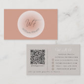 Bearbeitbare Vorlage mit minimalistischer QR-Code- Visitenkarte (Vorne/Hinten)