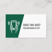 Bearbeitbare Wartung Hammer Logo Visitenkarte (Rückseite)