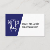 Bearbeitbare Wartung Hammer Logo Visitenkarte (Rückseite)
