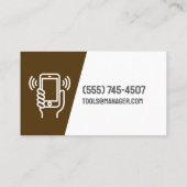 Bearbeitbare Wartung Hammer Logo Visitenkarte (Rückseite)