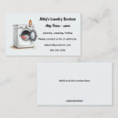Bearbeitbare Wäscheservice Visitenkarte (Vorne/Hinten)