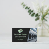 Bearbeitbare Wäscheservice Visitenkarte (Stehend Vorderseite)