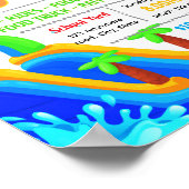 Bearbeitbare Wasser-Tag-Flugblatt Poster (Ecke)