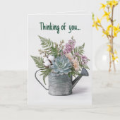 Bearbeitbare Wasserspeisung kann Sukkulturen und B Karte (Gelbe Blume)