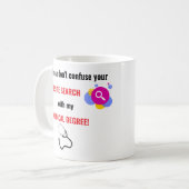 Bearbeitbare Website-Suche und medizinischer Grad Kaffeetasse (Vorderseite Links)