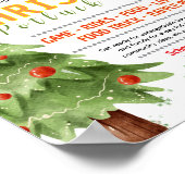 Bearbeitbare Weihnachts-Potluck-Fundraiser-Flugbla Poster (Ecke)