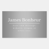 Bearbeitbare Werbevorlage für Unternehmen etc. Rechteckiger Aufkleber (Vorderseite)