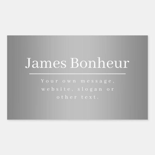 Bearbeitbare Werbevorlage für Unternehmen etc. Rechteckiger Aufkleber (Vorderseite)