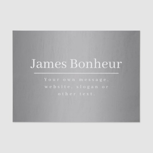 Bearbeitbare Werbevorlage für Unternehmen etc. Seidenpapier (Vorderseite)