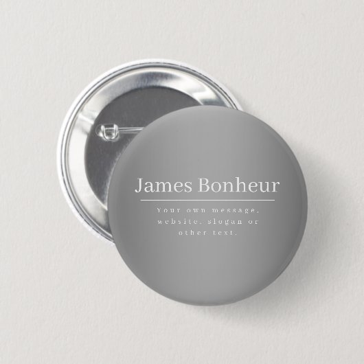 Bearbeitbare Werbevorlage für Unternehmen usw. Button (Vorne & Hinten)