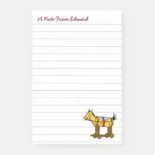 Bearbeitbare Western-Vintage-Spielzeugpferd-Aufkle Post-it Klebezettel