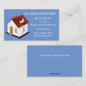 Bearbeitbare Windows- und Türverkarte Visitenkarte (Vorne/Hinten)