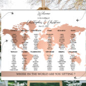 Bearbeitbare World Map Seekarte Poster