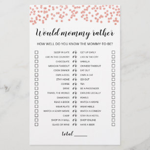Bearbeitbare Würde-Mama-Eher-Baby-Shower-Spiel