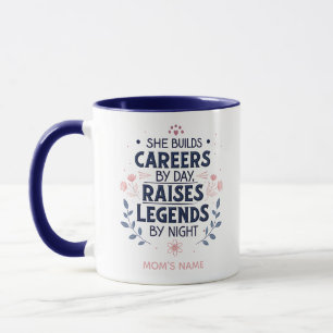 Bearbeitbare Zitat-Typografie für Mütter – Karrier Tasse