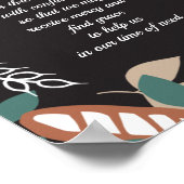 Bearbeitbare Zitate mit Brotmuster Poster (Ecke)