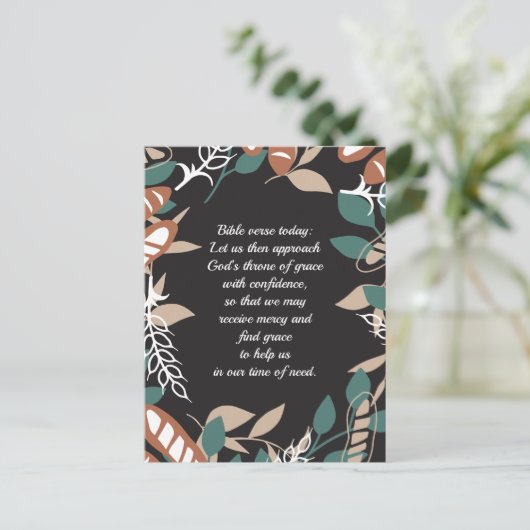 Bearbeitbare Zitate mit Brotmuster Postkarte (Stehend Vorderseite)