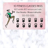 Bearbeitbarer 10-Fitnessen-Klassenpass Rabattkarte