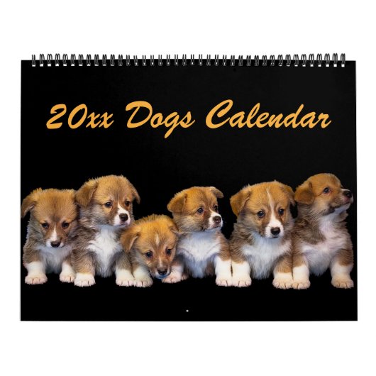 Bearbeitbarer 20xx-Hunde-Kalender Kalender (Titelbild)