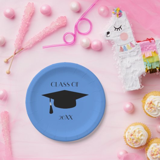 Bearbeitbarer Abschluss Pappteller (Party)