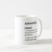 Bearbeitbarer Amanda-Name Definition, benutzerdefi Kaffeetasse (VorderseiteRechts)