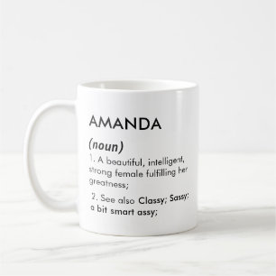 Bearbeitbarer Amanda-Name Definition, benutzerdefi Kaffeetasse